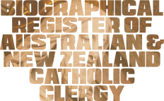 Logo for ANZ Clergy Register with Jesus Christ in the background